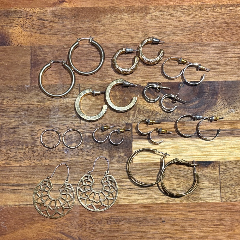 Vintage Gold Hoop Bundle